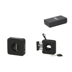 Angelo Πουροκόπτης V-Cut Metal Black Ring 56 Με Punch 500063